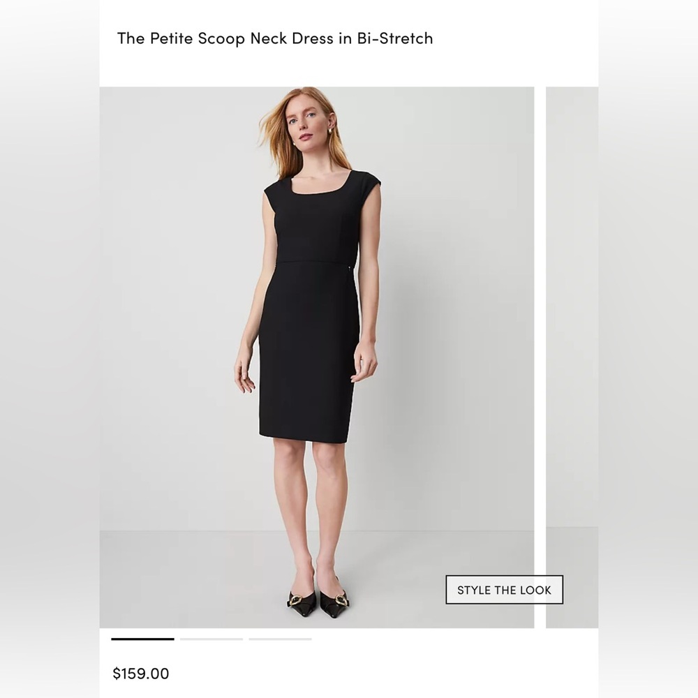 Ann Taylor Black Scoop Dress